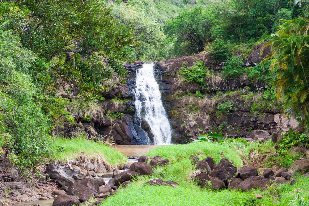 Waimea Falls, Waimea Valley, north Oahu, Hawaii