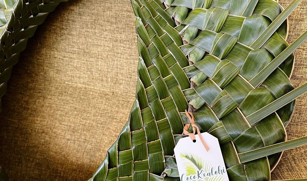 Custom papale nui weaved coconut hat.