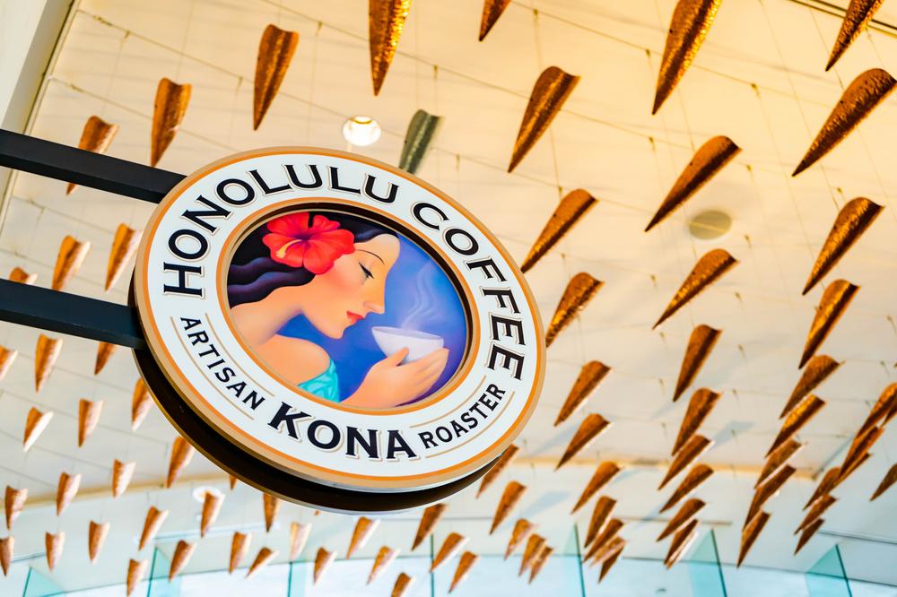 The sign for the Honolulu Coffee Company in Prince Waikiki