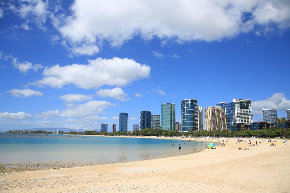 Ala Moana Regional Park，Oahu,Hawaii