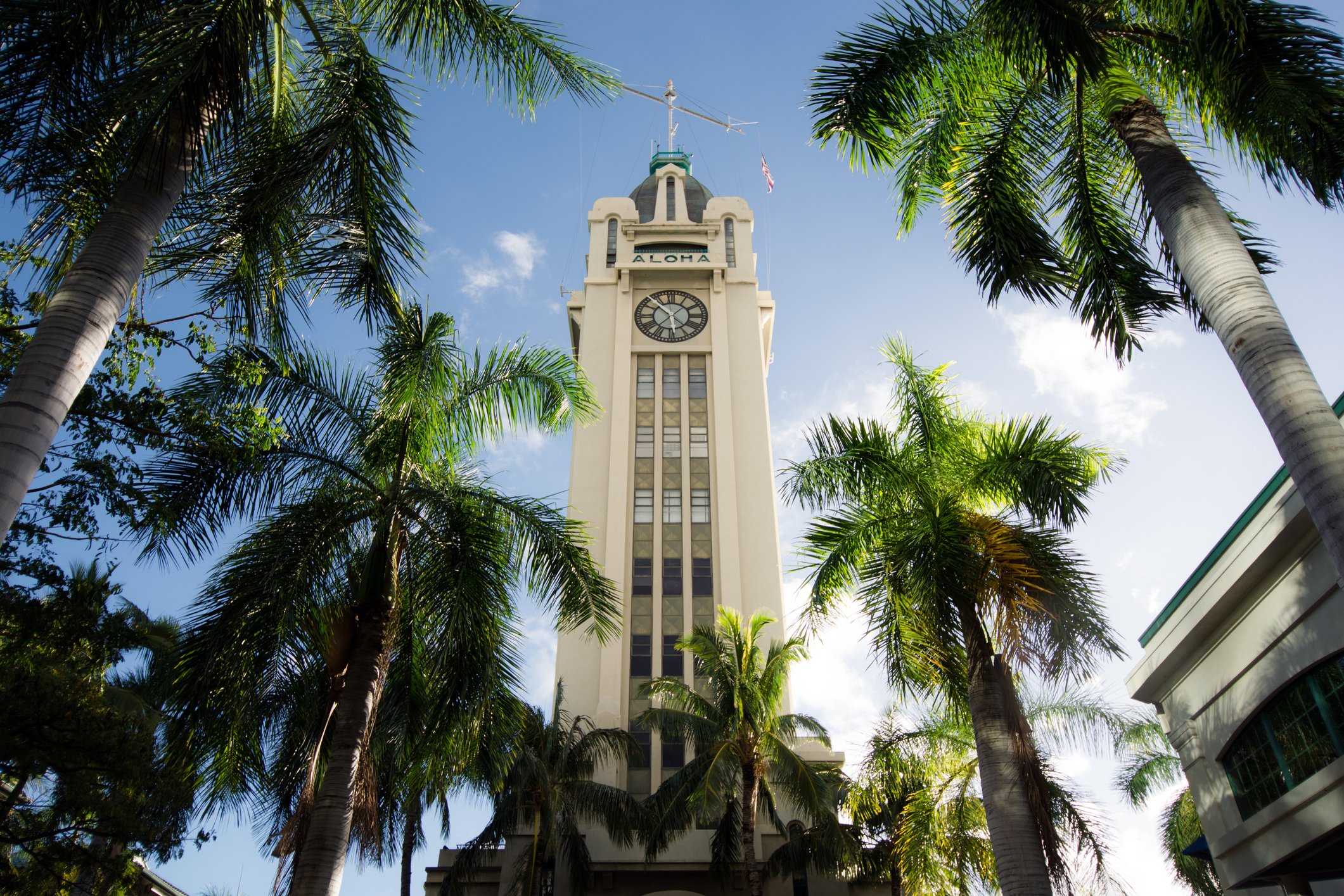 Aloha Tower on Oahu in Hawaii.