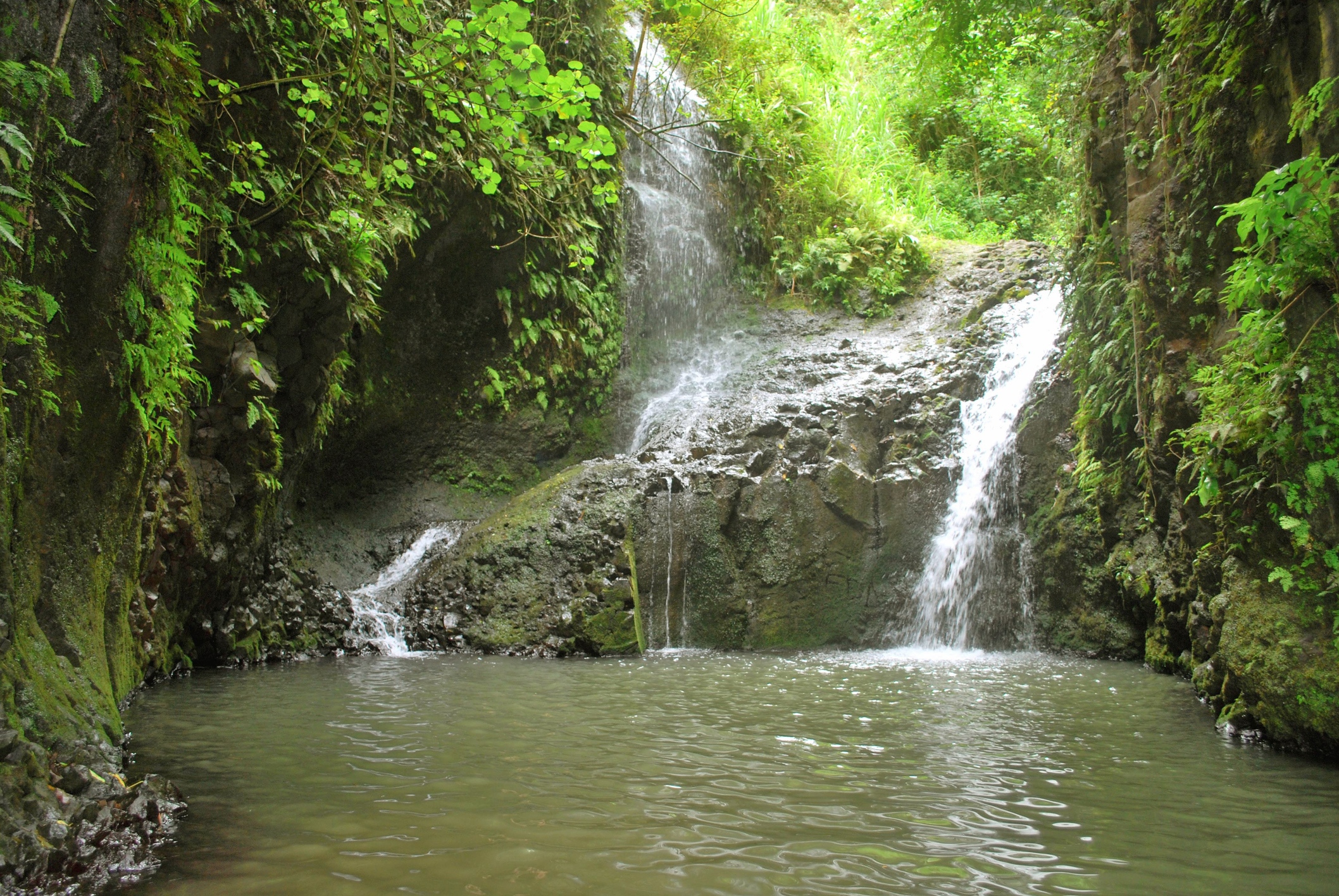 Maunawili Falls in Oahu, Hawaii