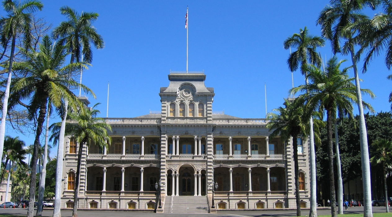 The Iolani Palace Exterior in Honolulu